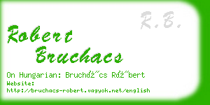 robert bruchacs business card